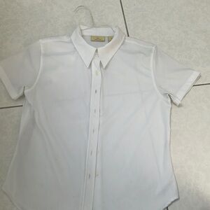 White Short Sleeve Ladies blouse
